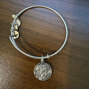 Alex and Ani Bangle Bracelet with Sister Charm